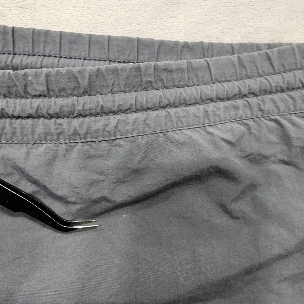 Speedo Swim Trunks Mens L Gray Yellow Colorblock Lined Quick Dry Beach Summer